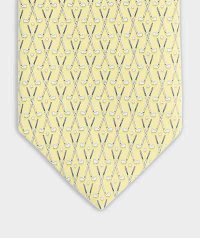 Crossed Golf Clubs Printed Tie
