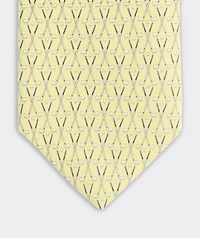 Crossed Golf Clubs Printed Tie