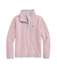 OUTLET Girls' Grid Fleece Quarter-Zip