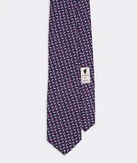 Tossed Football & Helmet Silk Tie