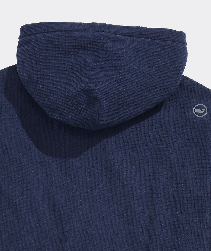 Grid Fleece Textured Hoodie