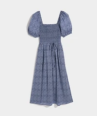 Ellen Puff-Sleeve Midi Dress
