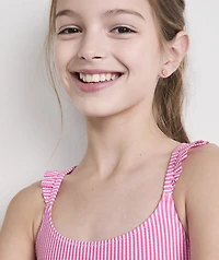 Girls' Seersucker Ruffle One-Piece