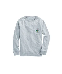 OUTLET Kids' Golden Retriever Wreath Long-Sleeve Pocket Tee