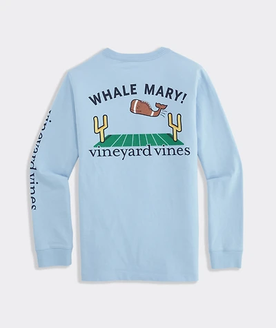 Boys' Whale Mary Football Long-Sleeve Pocket Tee