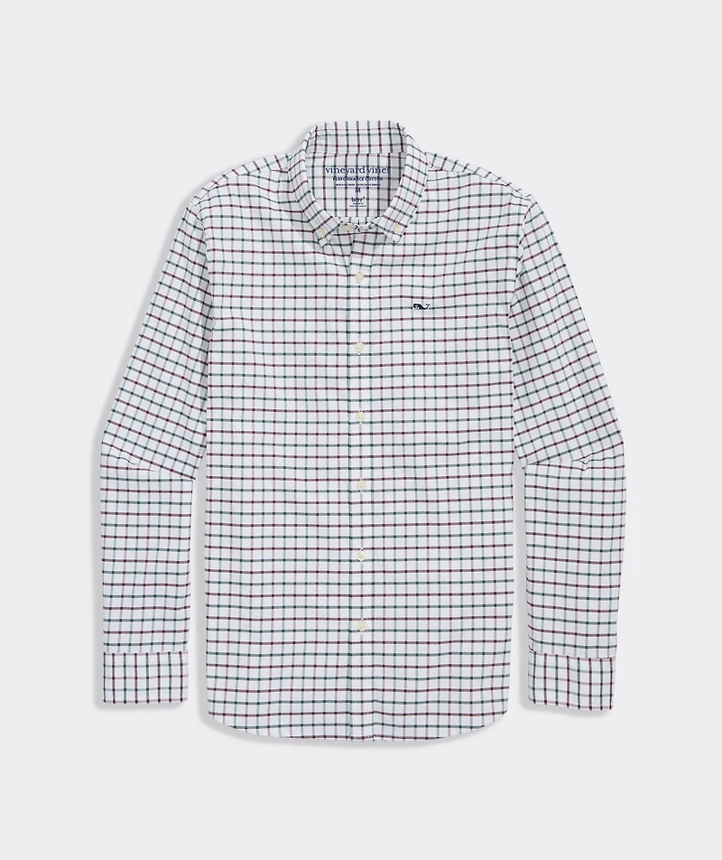 Boys' Quidnet Tattersall Performance Cotton Shirt
