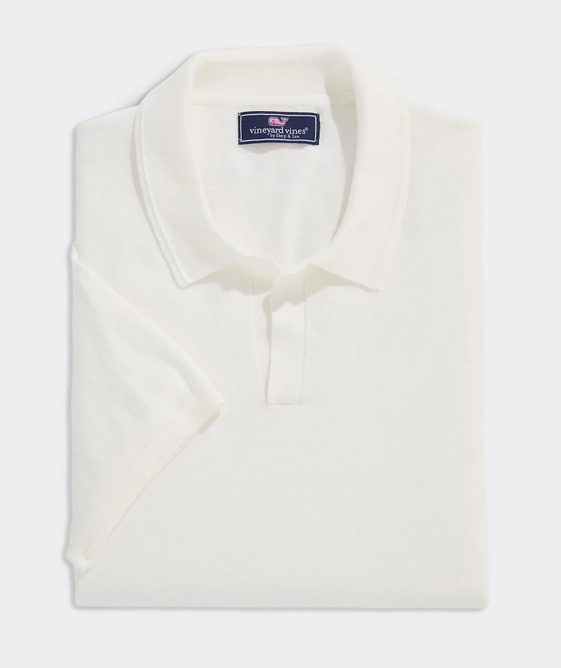 Split Collar Sweater Polo