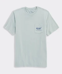 Drift Dye Surf Palm Sail Whale Short-Sleeve Pocket Tee