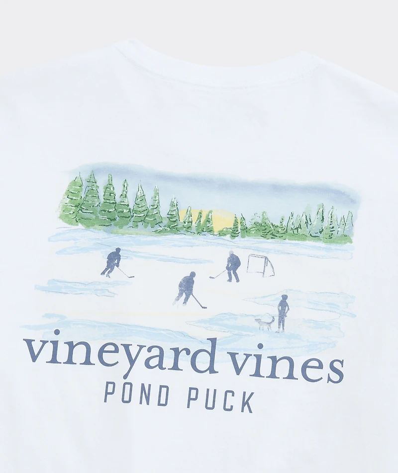 Painted Pond Puck Long-Sleeve Pocket Tee