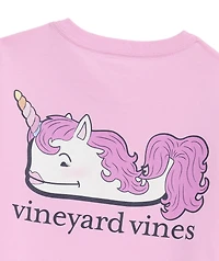 OUTLET Kids' Unicorn Glitter Whale Short-Sleeve Pocket Tee