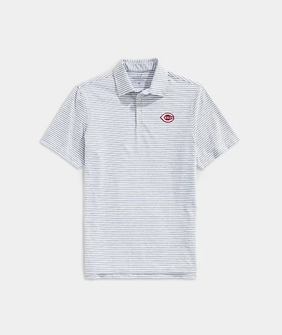 Cincinnati Reds Winstead Stripe Sankaty Polo