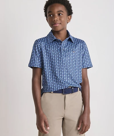 Boys' Printed Sankaty Performance Polo