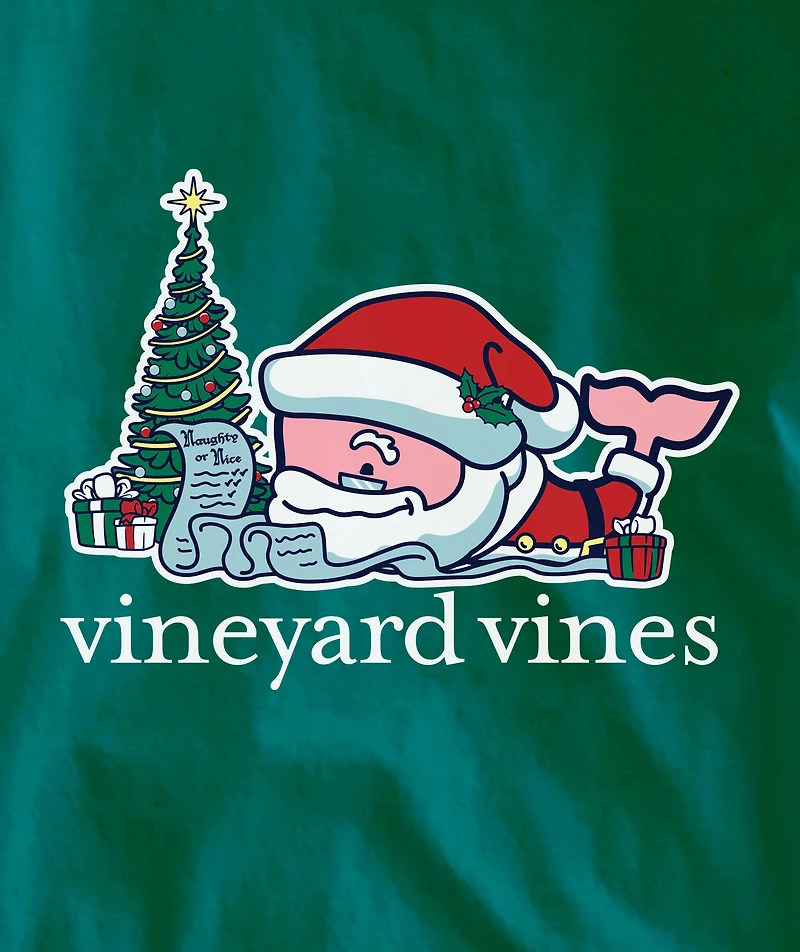 OUTLET Kids' Santa's List Whale Long-Sleeve Pocket Tee