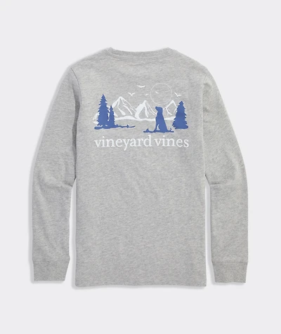 Boys' Mountain Dog Long-Sleeve Pocket Tee