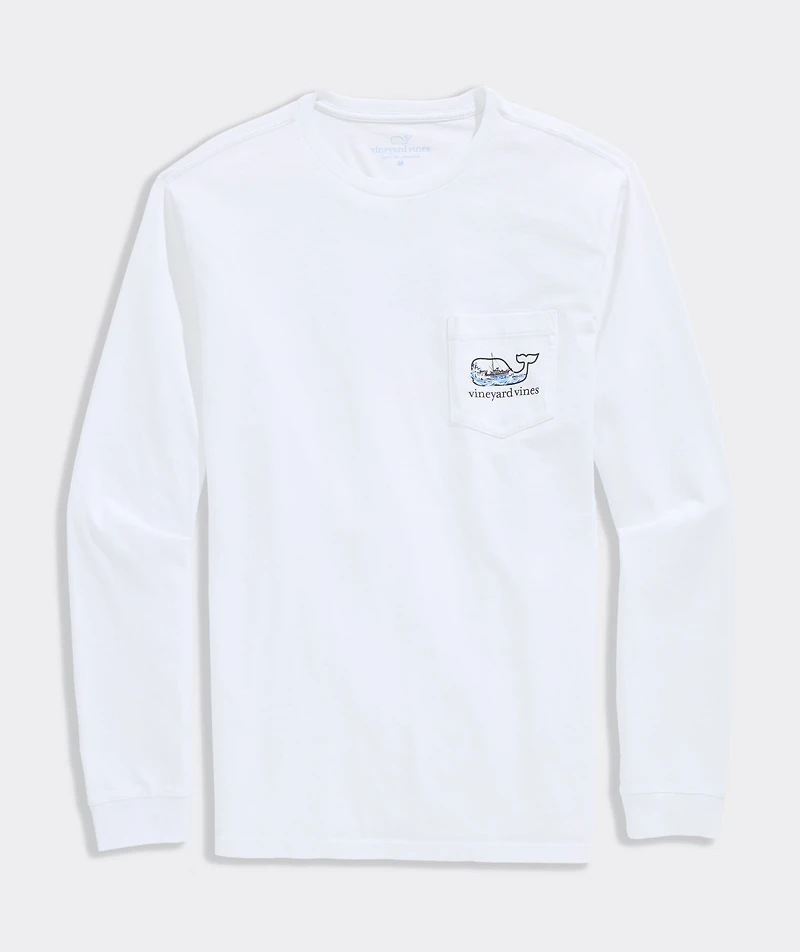 JAWS x vineyard vines Orca Whale Long-Sleeve Pocket Tee