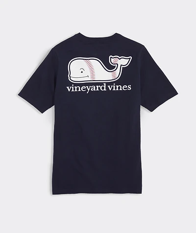 Boys' Baseball Whale Short-Sleeve Pocket Tee