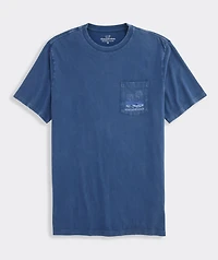 Drift Dye Beach Fireworks Whale Short-Sleeve Pocket Tee