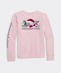 Girls' Mrs. Claus Whale Long-Sleeve Pocket Tee