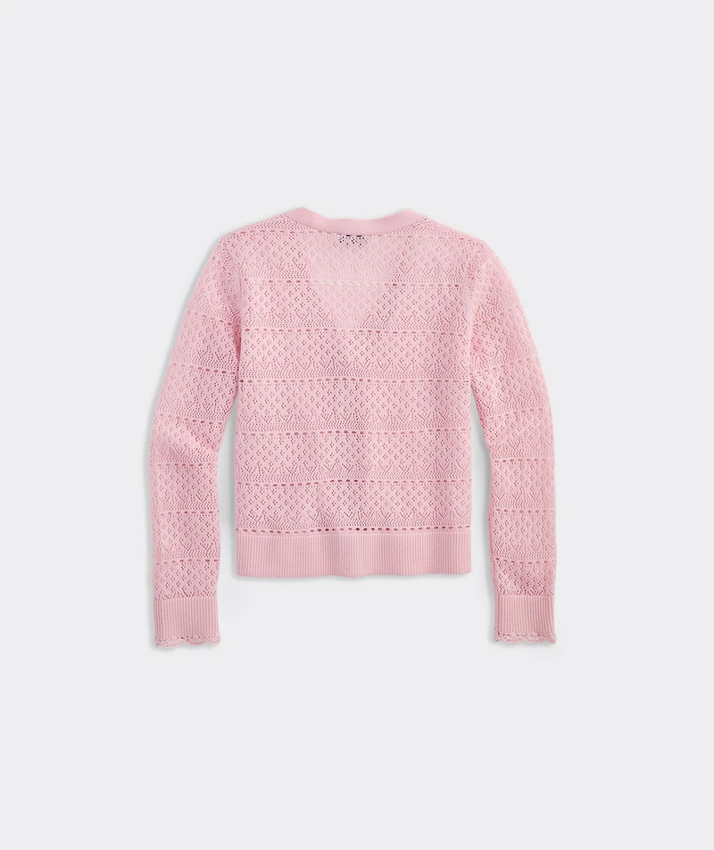 Girls' Pointelle Cardigan