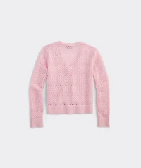 Girls' Pointelle Cardigan