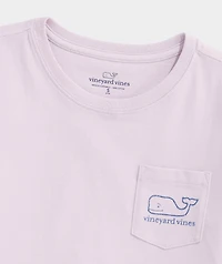 Girls' Glitter Whale Short-Sleeve Pocket Tee
