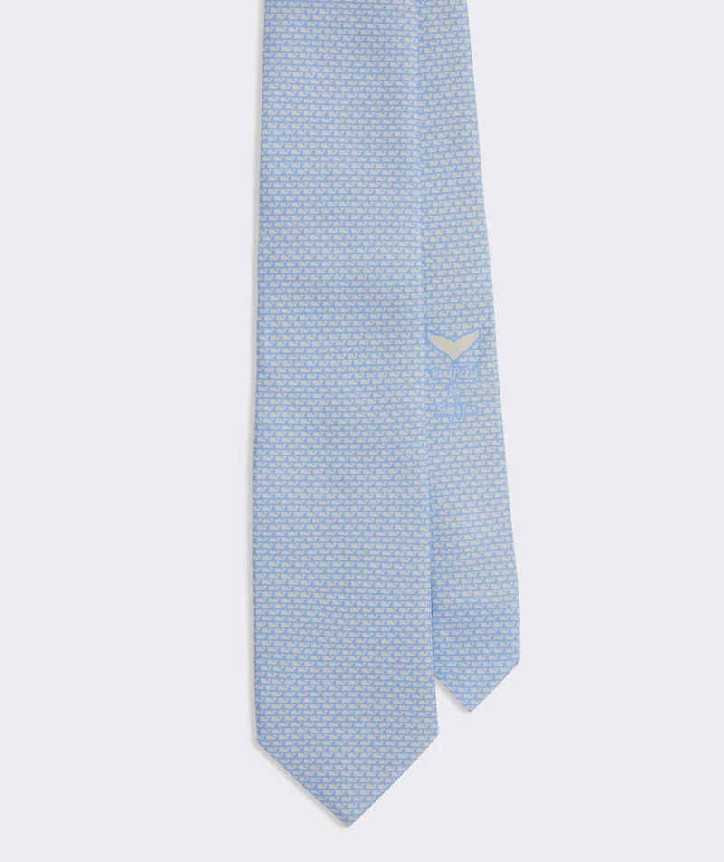 Micro Whales Silk Tie