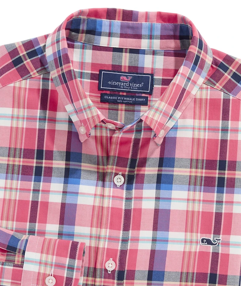 OUTLET Classic Fit Plaid Poplin Whale Shirt
