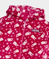 Girls' High-Pile Hooded One-Piece