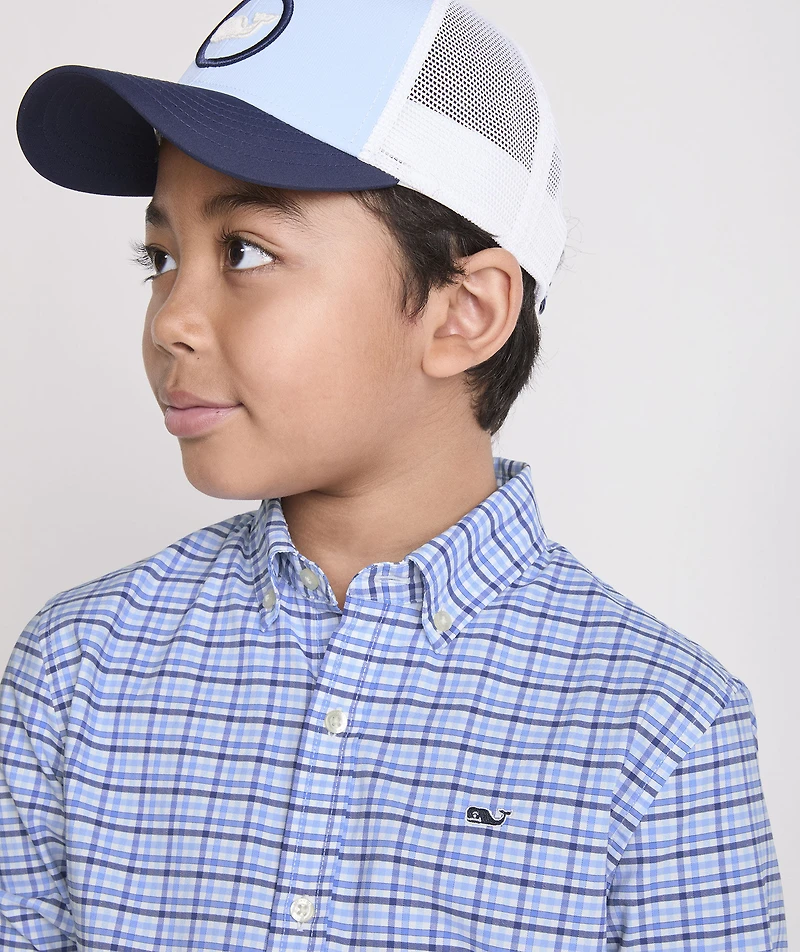Boys' Kingston Tattersall Performance Cotton Shirt