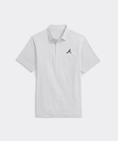 Atlanta Braves Bradley Stripe Sankaty Polo