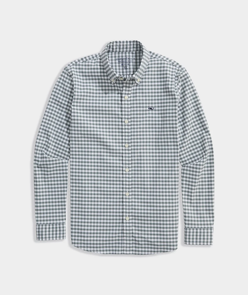 Boys' Skysail Gingham Performance Cotton Shirt