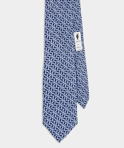 Boys' Puzzle Whale Silk Tie
