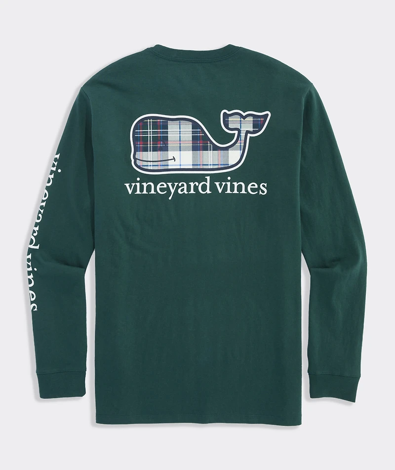 Plaid Whale Long-Sleeve Pocket Tee