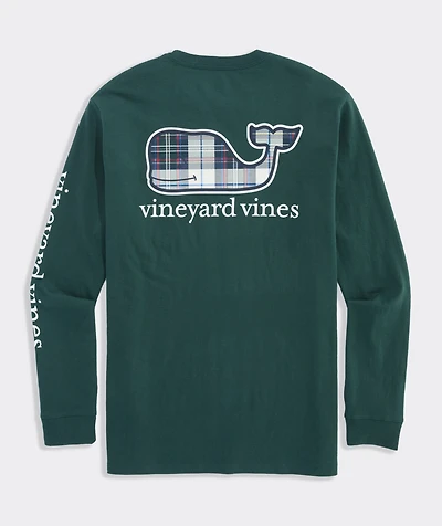 Plaid Whale Long-Sleeve Pocket Tee