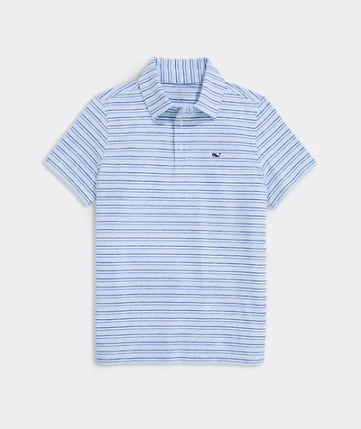 Boys' Multi Bradley Stripe Sankaty Polo