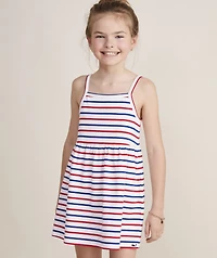 OUTLET Girls' Americana Striped Jersey Tank Dress