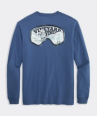 Painted Ski Goggles Long-Sleeve Pocket Tee