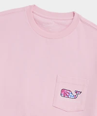 Palm Gingham Whale Short-Sleeve Pocket Tee