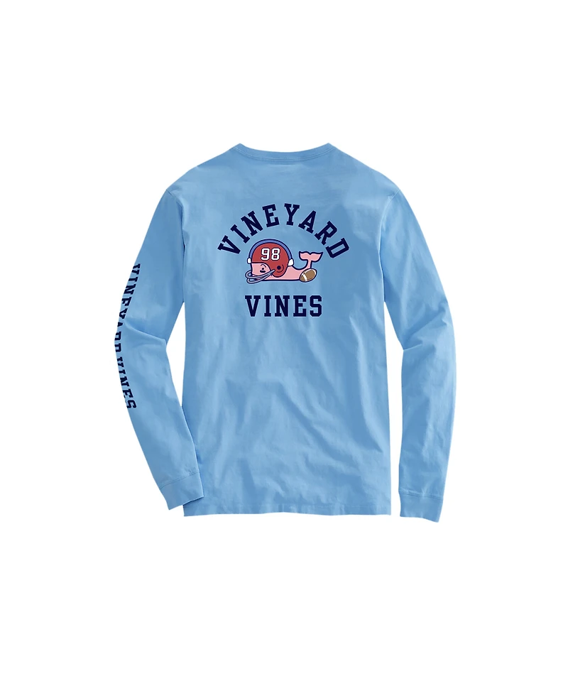OUTLET Boys' Football Player Whale Long-Sleeve Tee
