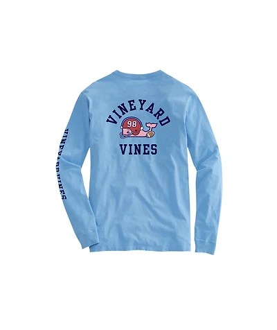 OUTLET Boys' Football Player Whale Long-Sleeve Tee