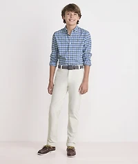 Boys' Faraway Plaid Performance Cotton Shirt