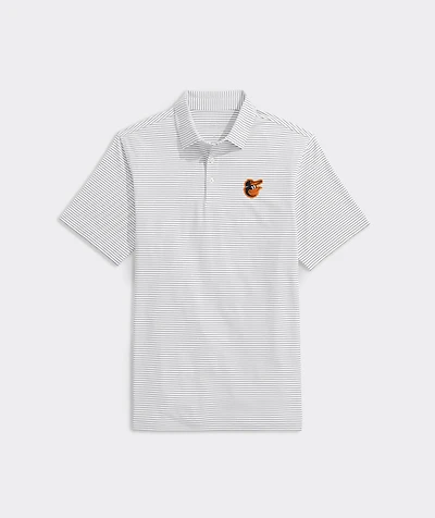 Baltimore Orioles Bradley Stripe Sankaty Polo
