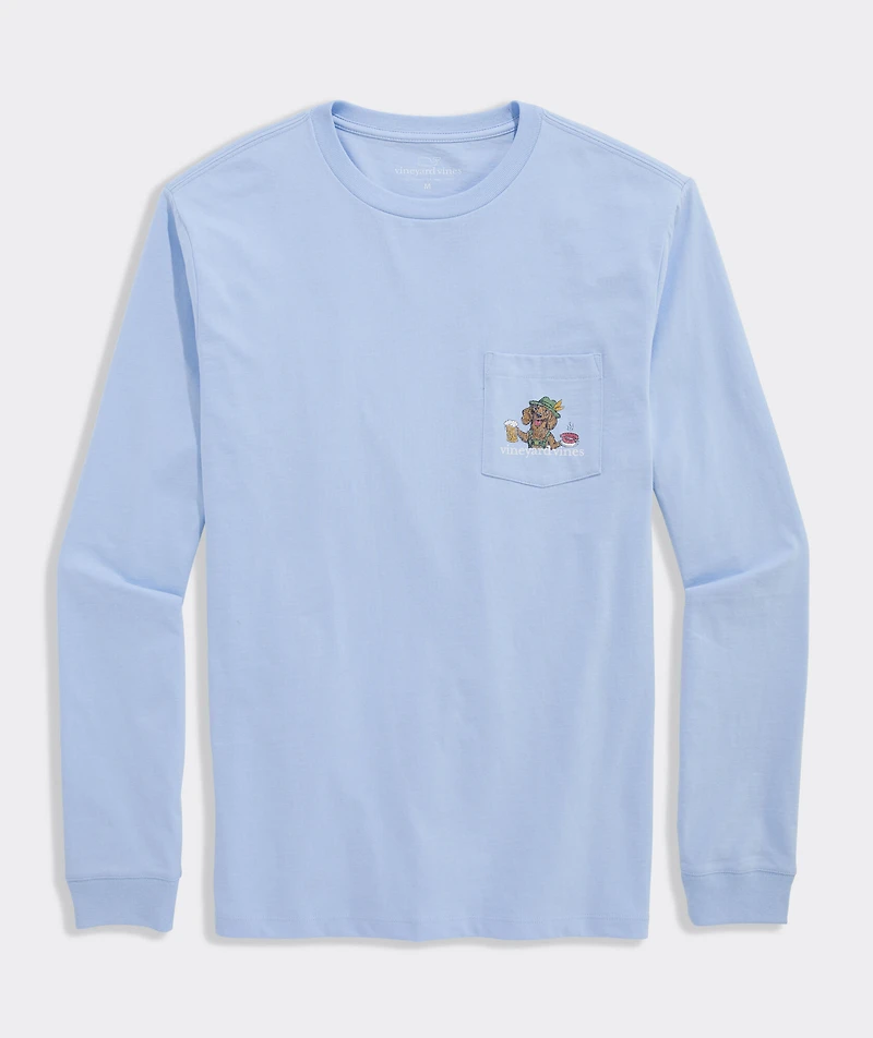 Oktoberfest Doxie Dog Long-Sleeve Pocket Tee