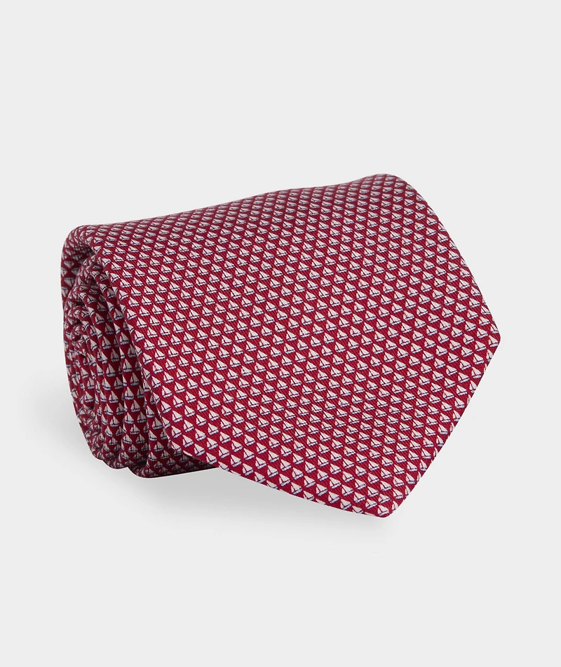 Mini Sailboats Silk Tie