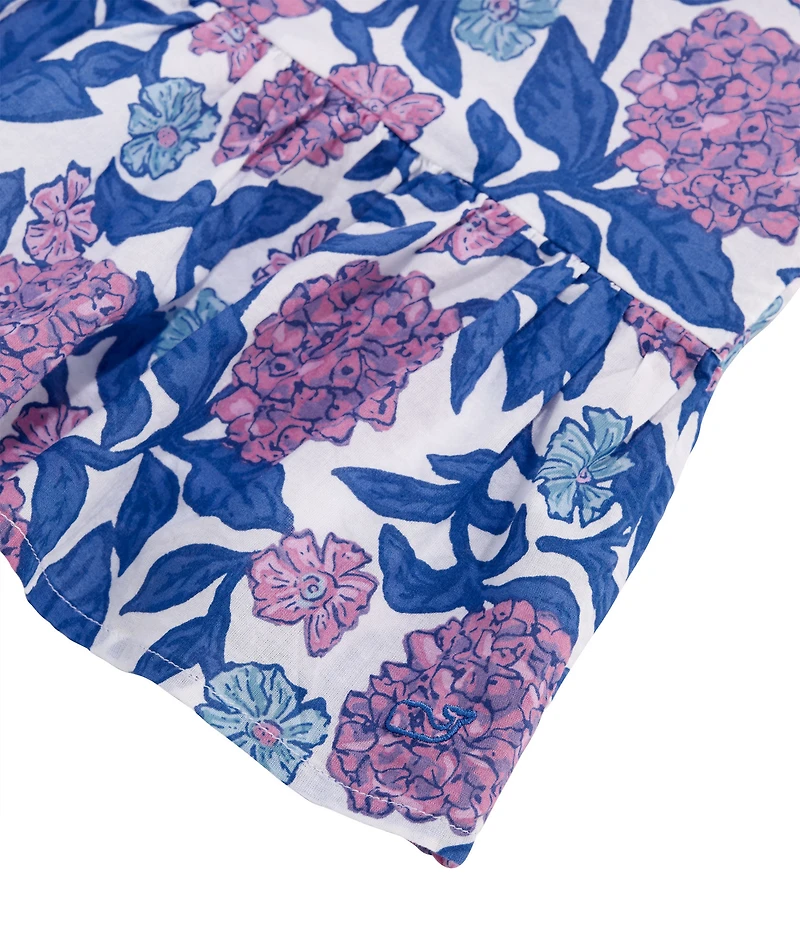 OUTLET Girls' Hydrangea Floral Smocked Dress