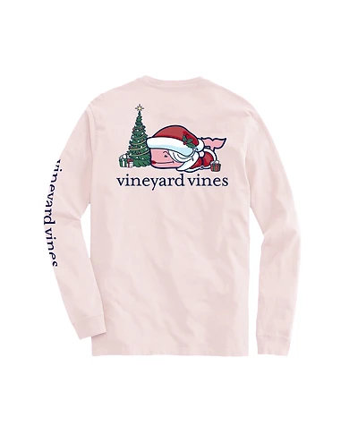 OUTLET Women's Mrs. Claus Whale Long-Sleeve Pocket Tee