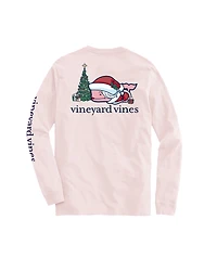 OUTLET Women's Mrs. Claus Whale Long-Sleeve Pocket Tee