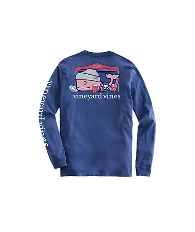 OUTLET Tailgate Whale Long-Sleeve Pocket Tee