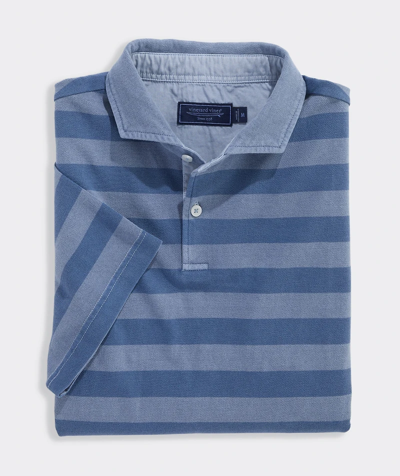 Lived-In Stripe Pique Polo