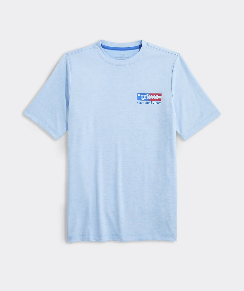 Boys' USA Tennis Racket Short-Sleeve Harbor Sun Performance Tee